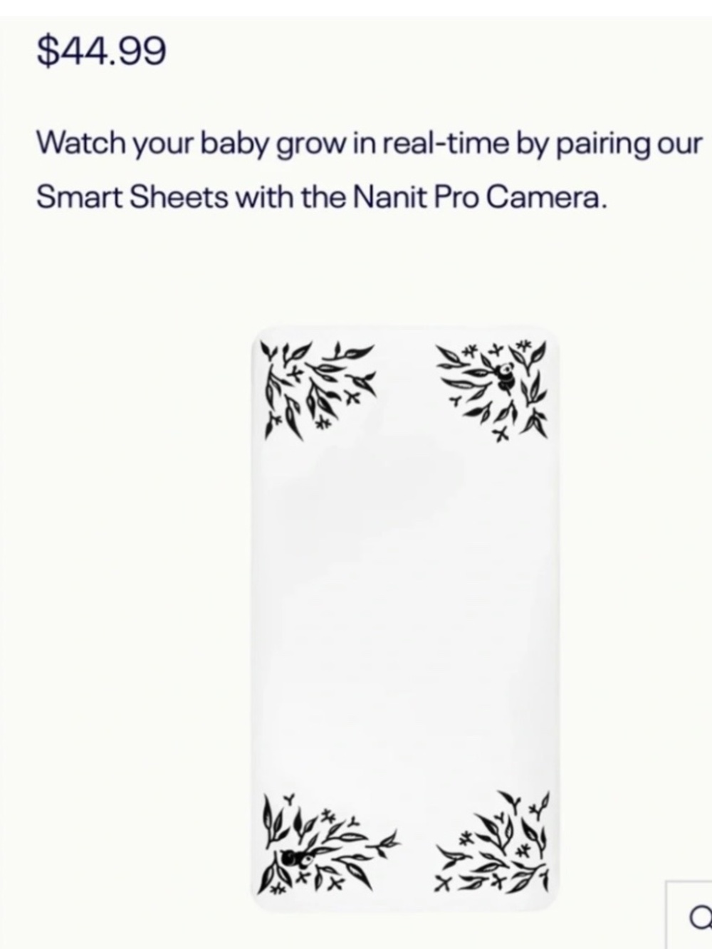 Nanit Smart Sheet (standard crib sheet)